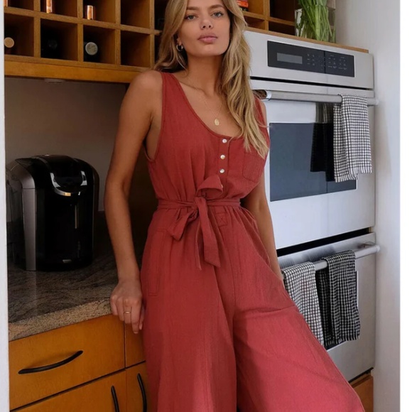 Urban Outfitters Cotton Lily Lounge Jumpsuit - Picture 2 of 13